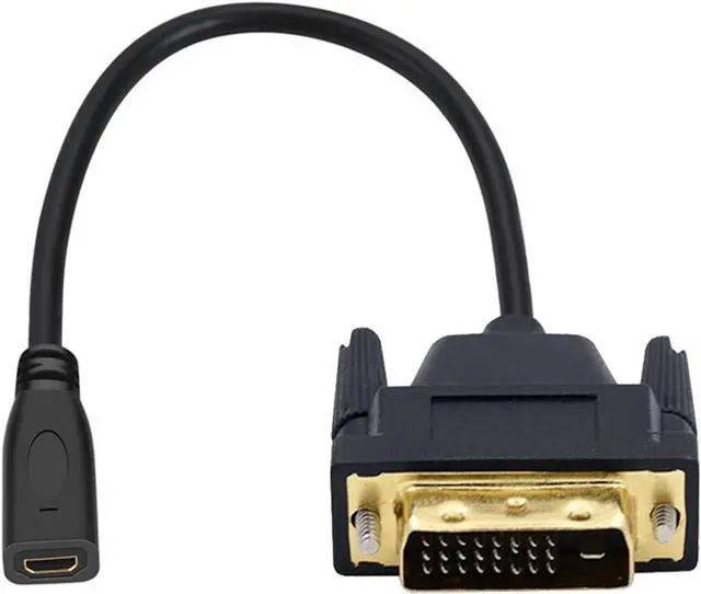 Main image of DVI 24+1 Male to Micro HDMI 1.4 Type-D Female 4K Extension Cable for Computer HDTV Graphics Card UHD