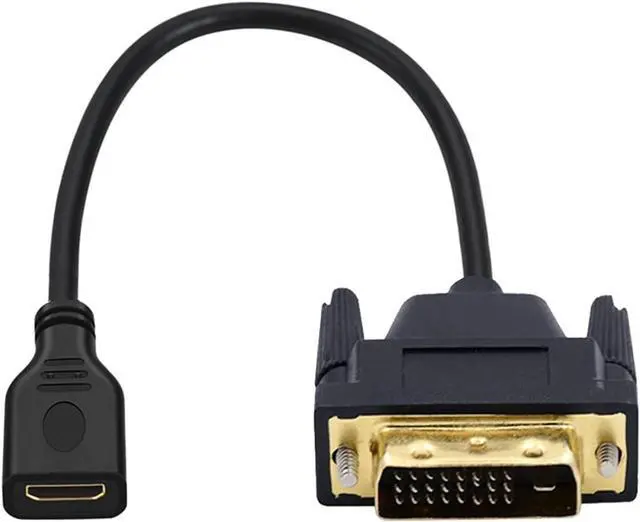 Main image of DVI 24+1 Male to Mini HDMI 1.4 Type-C Female 4K Extension Cable for Computer HDTV Graphics Card UHD