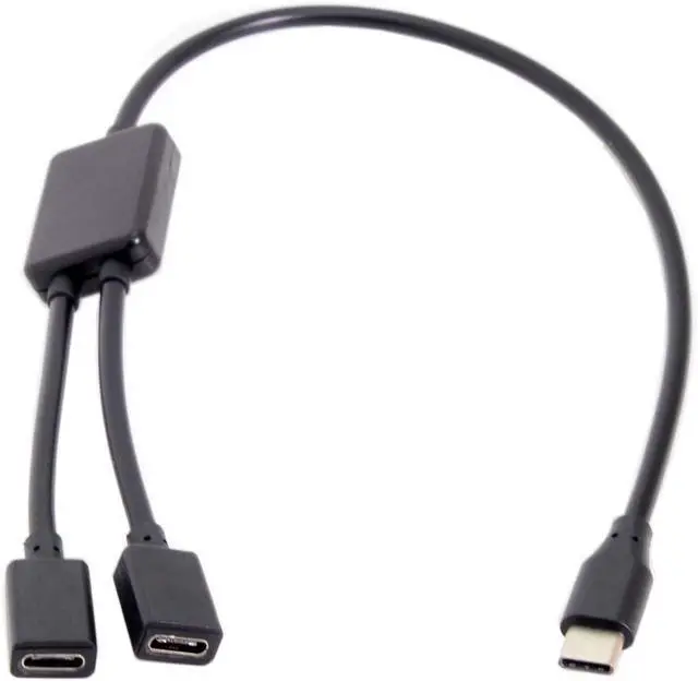 Main image of Cable USB 3.1 Type-C Host to Dual 2.0 A Female OTG Data Cable Compatible for Laptop MAC Pro Air