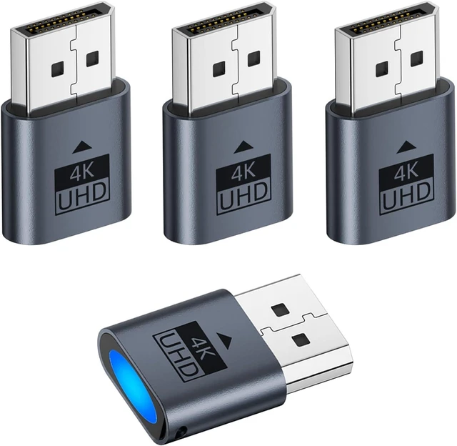 Main image of 4K DisplayPort Dummy Plug, Virtual Monitor EDID Emulator, 4 Pack
