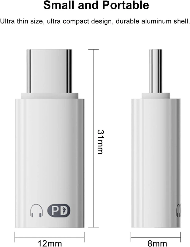 Alt view image 6 of 6 - USB C to Lightning Headphone Audio Adapter with Charge