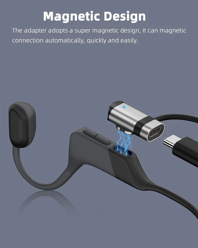 Alt view image 2 of 5 - 3 Pack USB C Magnetic Charger Adapter for AfterShokz, Silver