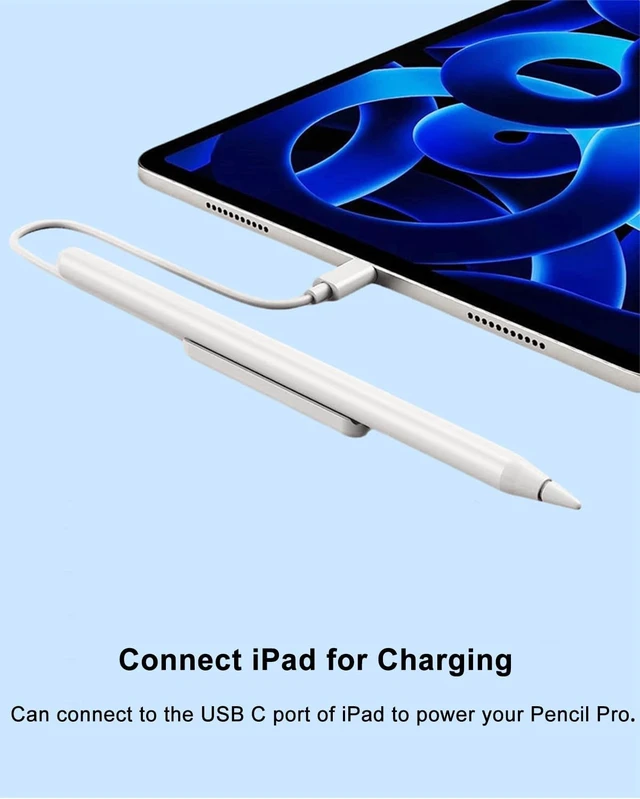 Alt view image 5 of 6 - Magnetic Wireless Charger Cable for Apple Pencil Pro, 1 FT