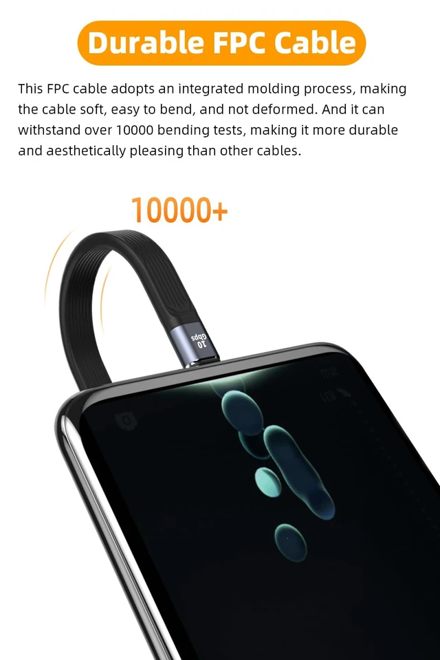Alt view image 4 of 5 - 10Gbps USB to USB C Short Cable, 5.3 inch