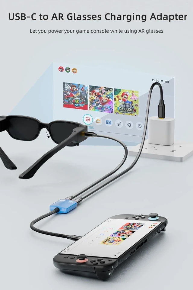 Alt view image 3 of 5 - USB C Splitter, USB-C to AR Glasses Charging Adapter