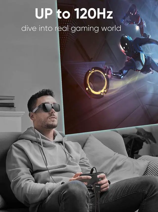 Alt view image 6 of 7 - CableCreation USB C to AR Glasses and Charging Adapter,Charge and Play,8K@60Hz 4K@144Hz, 100W Fast Charging Compatible with Steam Deck, Switch,ROG Ally,iPhone15/16 Viture/Rokid/Xreal AR