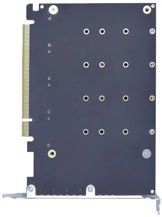 Alt view image 7 of 7 - M.2 PCIe Adapter x16 Gen4 for 4 Ports M2 SSDs, PCIe M.2 Expansion Card for 4 M.2 2280 2260 2242 2230 NVMe SSDs M Key with Advanced Cooling Ultra Quiet DC Brushless Fan
