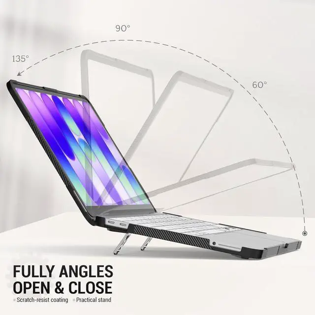 Alt view image 7 of 7 - MacBook Neo (A18 Pro) 2026 13 inch, Shock-Absorbing Protection with Folding Stand &Mouse Pad Case for MacBook Neo (A18 Pro) 2026 13 inch, Black