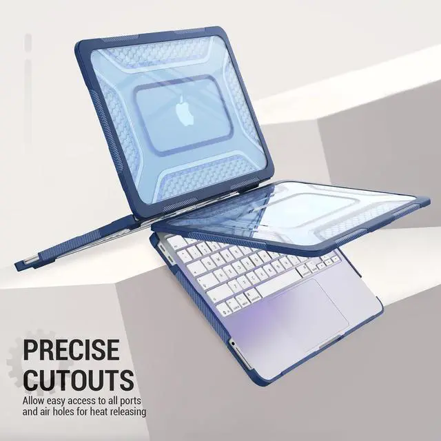 Alt view image 5 of 7 - MacBook Neo (A18 Pro) 2026 13 inch, Shock-Absorbing Protection with Folding Stand &Mouse Pad Case for MacBook Neo (A18 Pro) 2026 13 inch, Blue