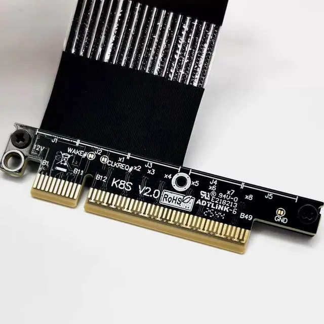 Alt view image 3 of 5 - ADT K87SF-BK PCIe 5.0 to SFF8639 U.2 NVME SSD,PCle 5.0 x4 Gen5,128Gbps. cable length 20cm,0.65ft
