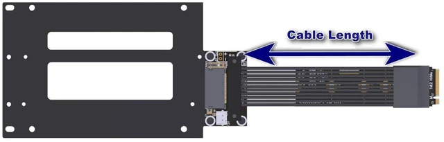 Alt view image 3 of 7 - PCIe 5.0 x4 M.2 NVMe to E1.S/E3.S SSD Extension Cable K47SD-BK, 50cm