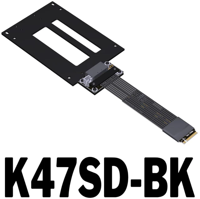 Alt view image 2 of 7 - PCIe 5.0 x4 M.2 NVMe to E1.S/E3.S SSD Extension Cable K47SD-BK, 50cm
