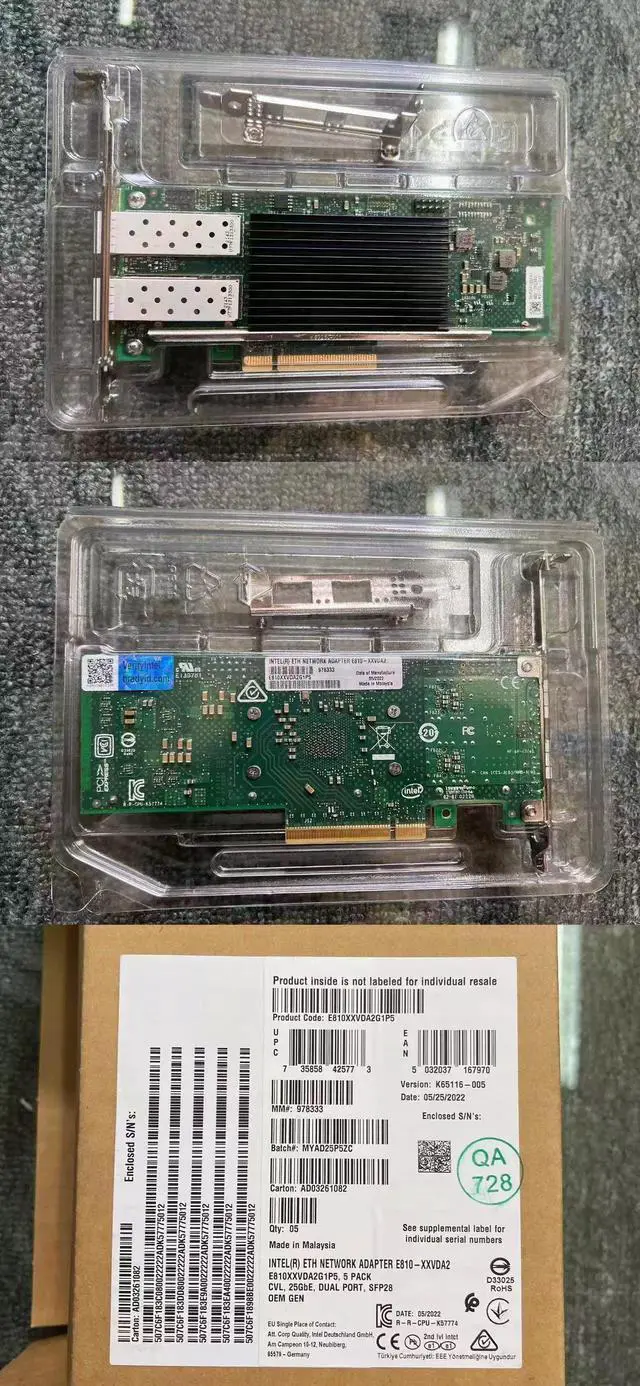 Alt view image 5 of 5 - 25GbE Ethernet Network Adapter E810XXVDA2G1P5