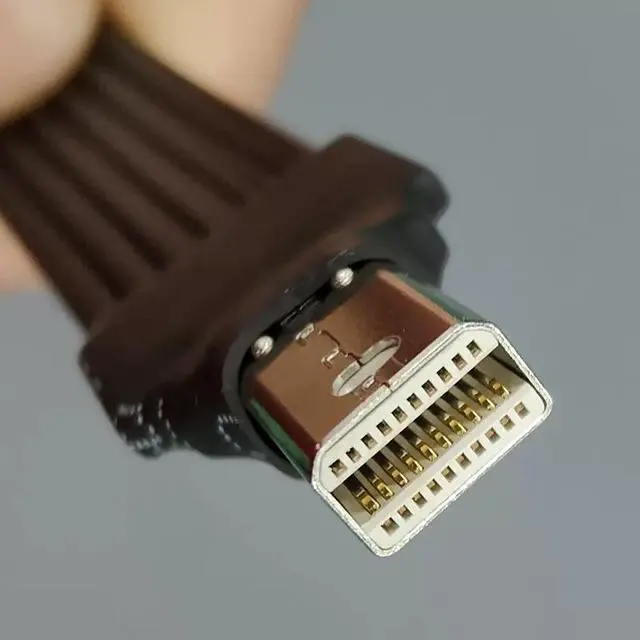 Alt view image 2 of 7 - Mini Displayport(Mini DP) to Displayport FPV Flat Cable Up Down Angled Flat Mount Male to Male/Female 1.4 1.2 with Fixing Hole for Graphics Card (5cm, M5A-P7B(Male-Male))