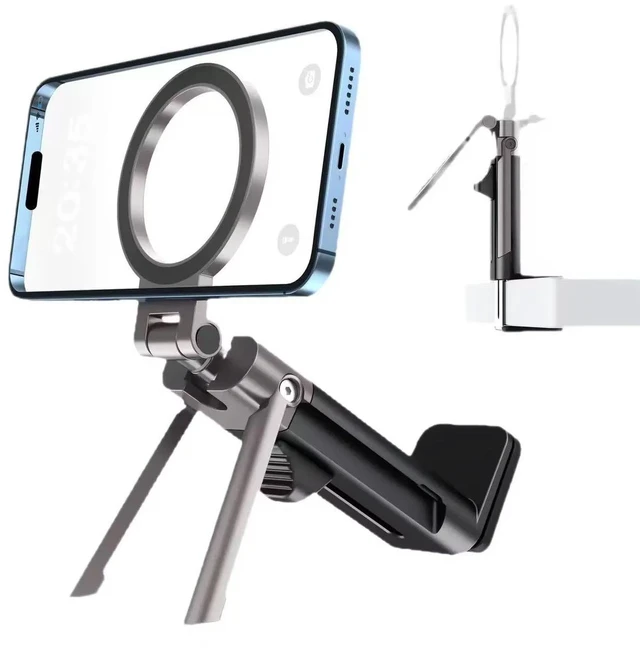 Main image of 360° Metal Ball & Titanium Magsafe Airplane Phone Holder, Travel Essentials for Airplane Phone Mount, Universal Travel Phone Holder for Plane, Must Have for iPhone 17 16 15 14 13