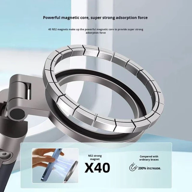 Alt view image 5 of 7 - 360° Metal Ball & Titanium Magsafe Airplane Phone Holder, Travel Essentials for Airplane Phone Mount, Universal Travel Phone Holder for Plane, Must Have for iPhone 17 16 15 14 13