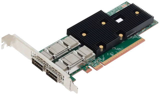 Main image of Broadcom Dual-Port 200 Gb/s QSFP112 112 PCI Express 5.0 x16 Ethernet Network Interface Card, Halogen Free | BCM957608-P2200G