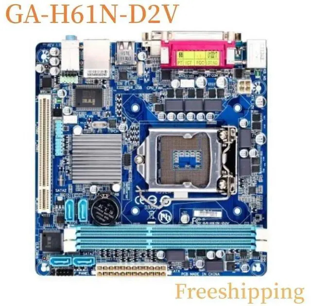 Main image of For GA-H61N-D2V Motherboard H61 LGA1155 DDR3 Mainboard 100% Tested Fully Work