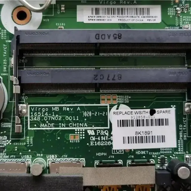 Alt view image 3 of 3 - 912858-001 For Prodesk 400 G3 DM Motherboard 906006-001 16514-1 348.07N02.0011 Mainboard 100% Tested Fully Work