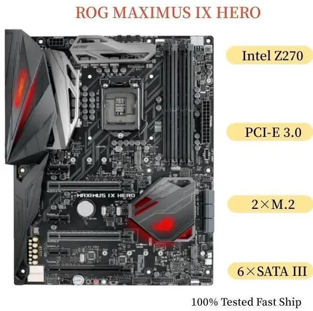 Main image of For ROG MAXIMUS IX HERO Motherboard 64GB LGA 1151 DDR4 ATX Mainboard 100% Tested Fast Ship