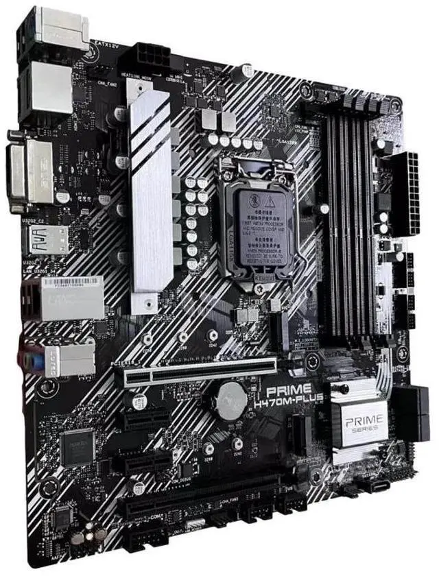 Alt view image 3 of 3 - For PRIME H470M-PLUS Motherboard H470 LGA1200 DDR4 Support 10th CPU Mainboard 100% Tested Fully Work