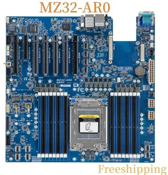 Main image of For MZ32-AR0 REV:1.0 Motherboard DDR4 Compatible EPYC 7002 Mainboad 100% Tested Fully Work