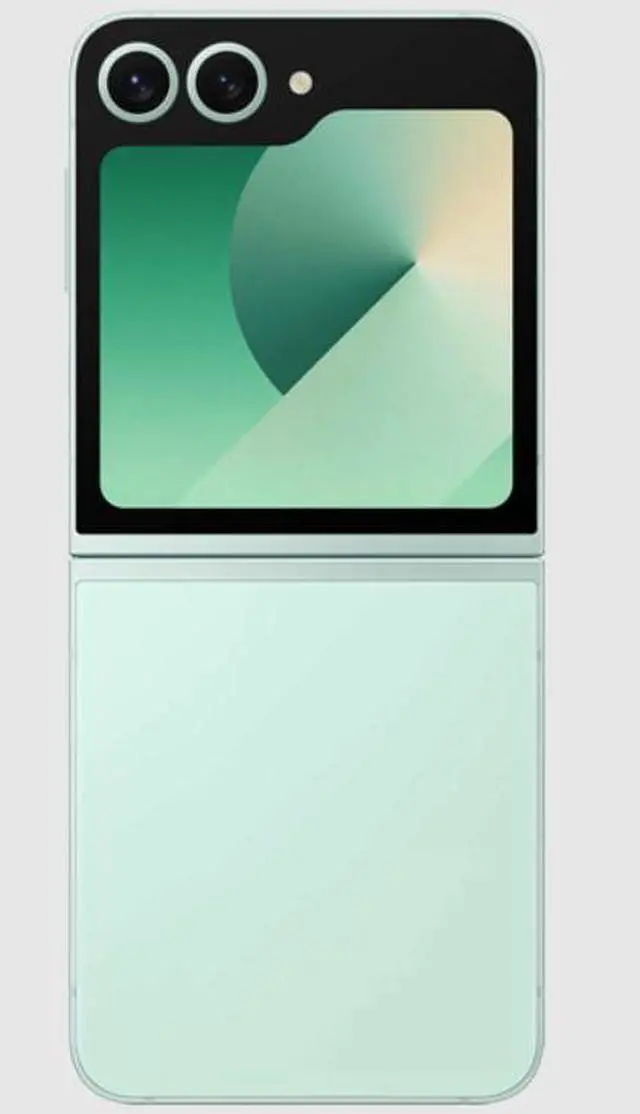 Alt view image 2 of 7 - Samsung Galaxy Z Flip6: Unlocked, 256GB Storage, Green (Good/Pixel Damage)