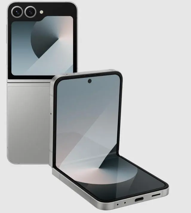 Main image of Samsung Galaxy Z Flip6: AT&T Only, 512GB Storage, Silver Shadow (Very Good Condition)