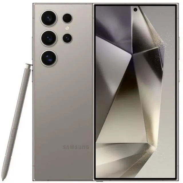 Main image of Samsung Galaxy S24 Ultra: Unlocked 256GB Storage, Titanium Gray (Good - Grade B - Pixel Wear)
