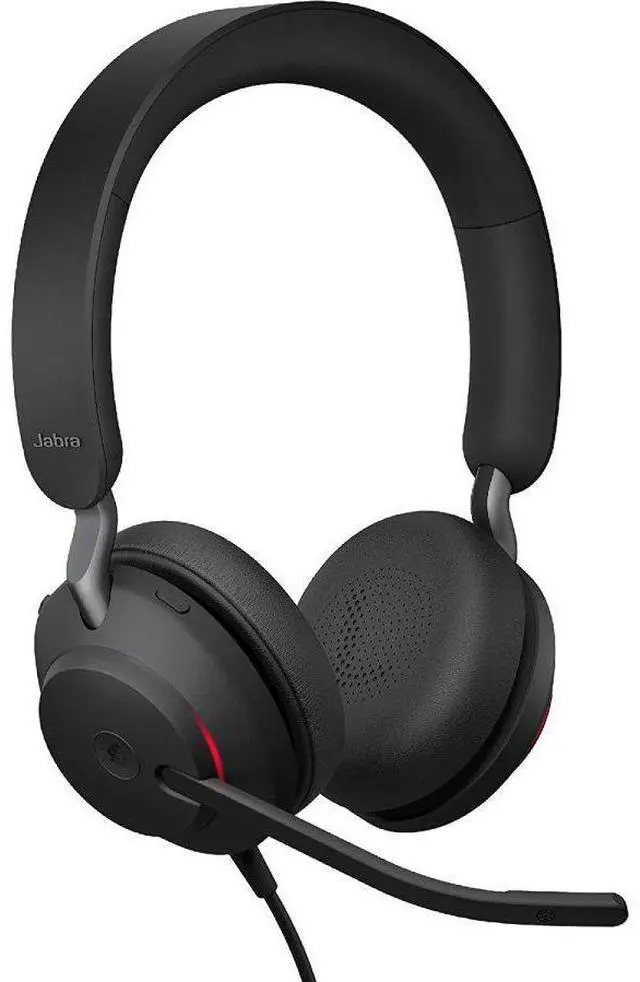 Main image of Jabra Evolve2 40 SE Wired Stereo Noise-Cancelling Headset - Features 3-Microphone Call Technology and USB-C Cable - MS Teams Certified, Works with All Other Platforms - Black