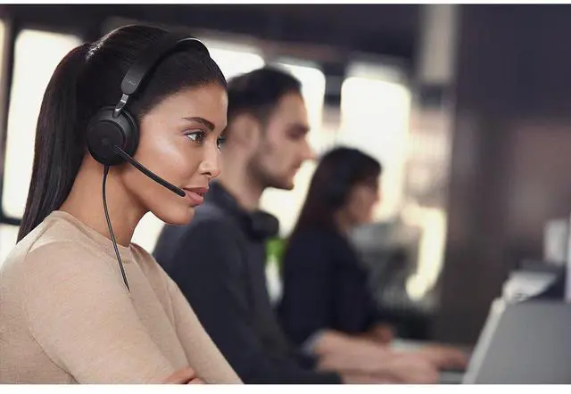 Alt view image 4 of 4 - Jabra Evolve2 40 SE Wired Stereo Noise-Cancelling Headset - Features 3-Microphone Call Technology and USB-C Cable - MS Teams Certified, Works with All Other Platforms - Black