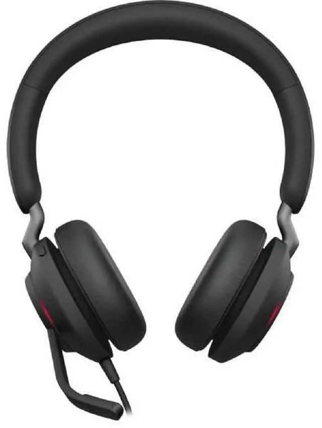 Alt view image 2 of 4 - Jabra Evolve2 40 SE Wired Stereo Noise-Cancelling Headset - Features 3-Microphone Call Technology and USB-C Cable - MS Teams Certified, Works with All Other Platforms - Black