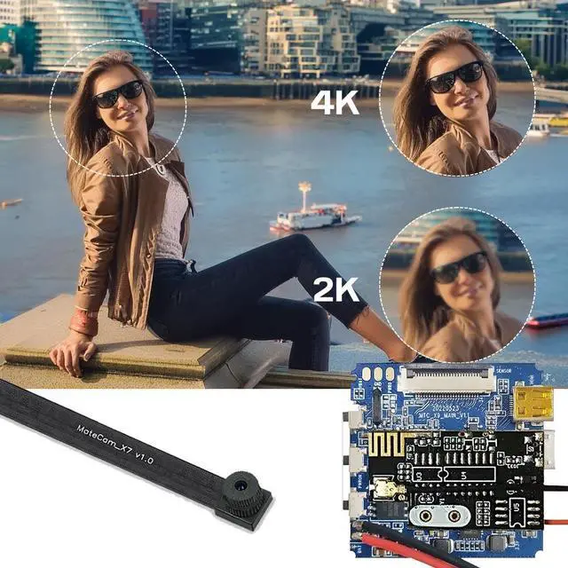 Alt view image 2 of 7 - MateCam 4K Unltra HD 60FPS X9 With IMX258 Len, Mini Camera WiFi Nanny Cam Small Indoor Home Security Cameras Micro Surveillance Tiny Video Recorder