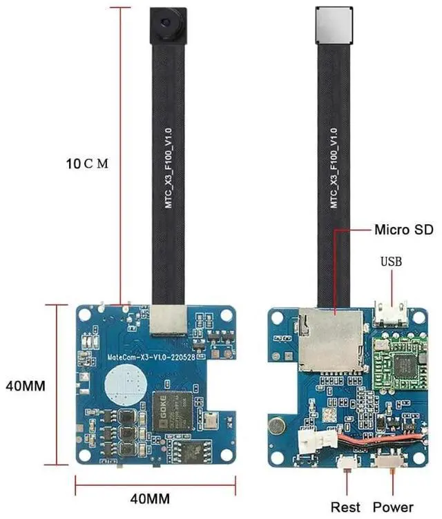 Alt view image 2 of 4 - MateCam X3 1080P Mini Cam 24pin IMX323 Wireless Surveillance Micro Camera Security Wifi Ultra Small Module To See With Mobile