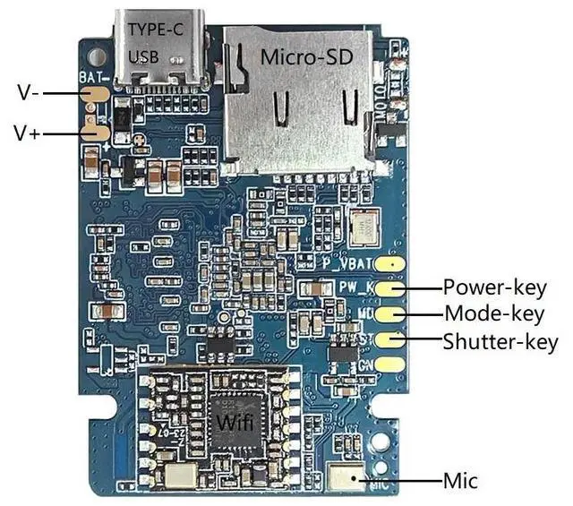 Alt view image 7 of 7 - MateCam X7 Pro 13MP Real 4K Type-C WiFi P2P Mini Camera Video Motion Detector Small DIY Cam Module