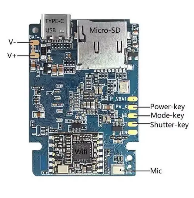 Alt view image 6 of 6 - MateCam X7Pro 120Degree 13MP Real 4K Type-C WiFi P2P Mini Camera Video Motion Detector Small DIY Cam Module