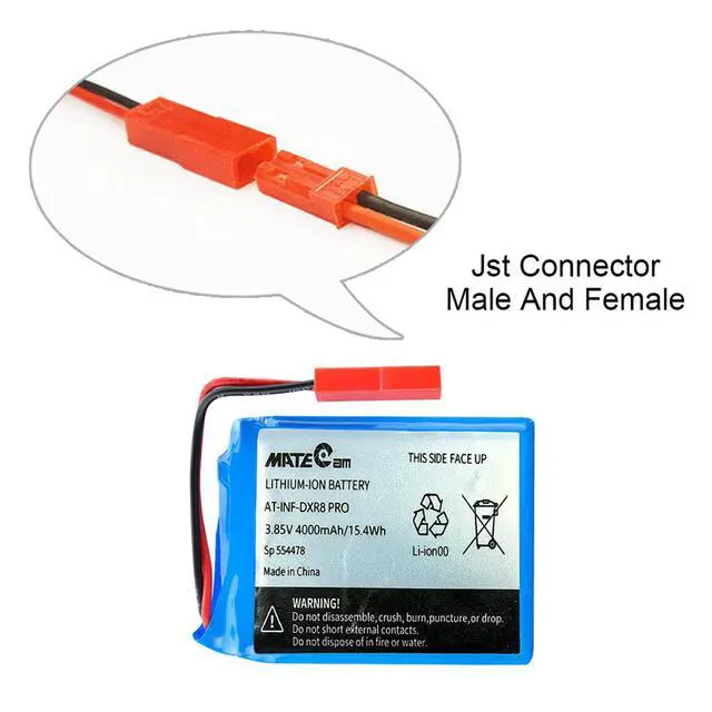 Alt view image 5 of 5 - Replacement for MateCam X7 X9 X9 PRO 4000mAh 3.7V Lithium Ion Video Monitor Bat-tery