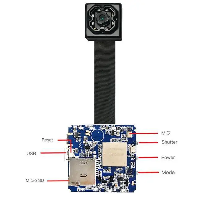 Alt view image 5 of 7 - MateCam X9 Covert Mini DIY Camera Module with EIS Anti-Shake Lens, Wireless WiFi Micro Camera for Discreet DIY Recording