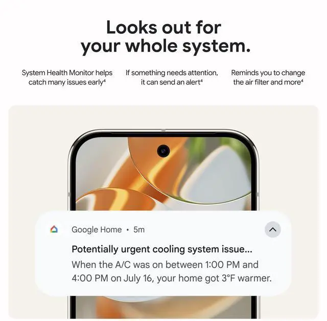 Alt view image 4 of 14 - Google Nest Learning Thermostat (4th Gen, 2024) with Nest Temperature Sensor - Energy Saving Smart Thermostat with Adaptive Eco - Works with Alexa and Google Home App - Polished Obsidian