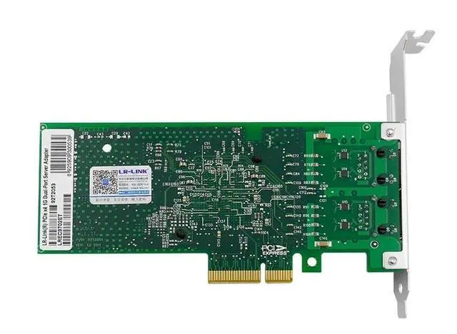 Alt view image 3 of 5 - JLSFT PCI-E X4 Gigabit dual-port network card (short board)