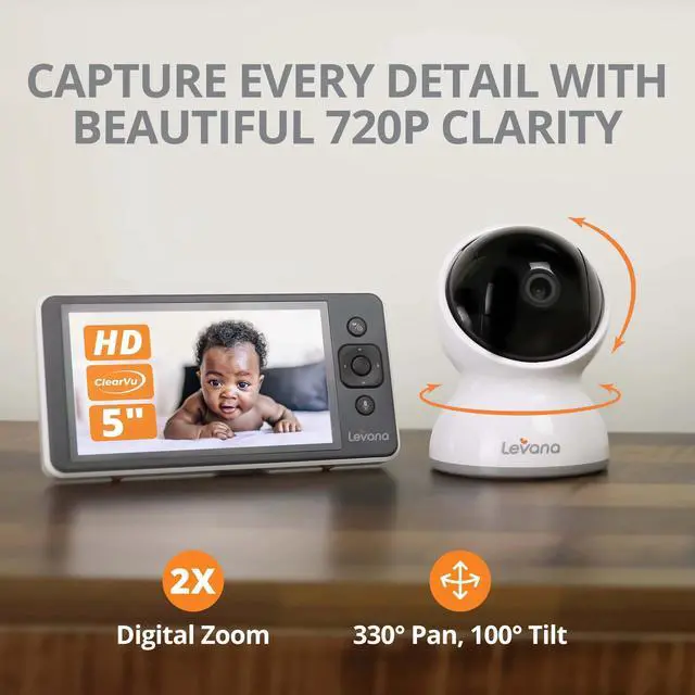 Alt view image 2 of 7 - Levana Ella 5 720P HD Video Monitor with 1 Camera