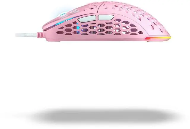 Alt view image 3 of 7 - Belle Delphine X Ghost M1 UltraLight Gaming Mouse - Kitty Pink