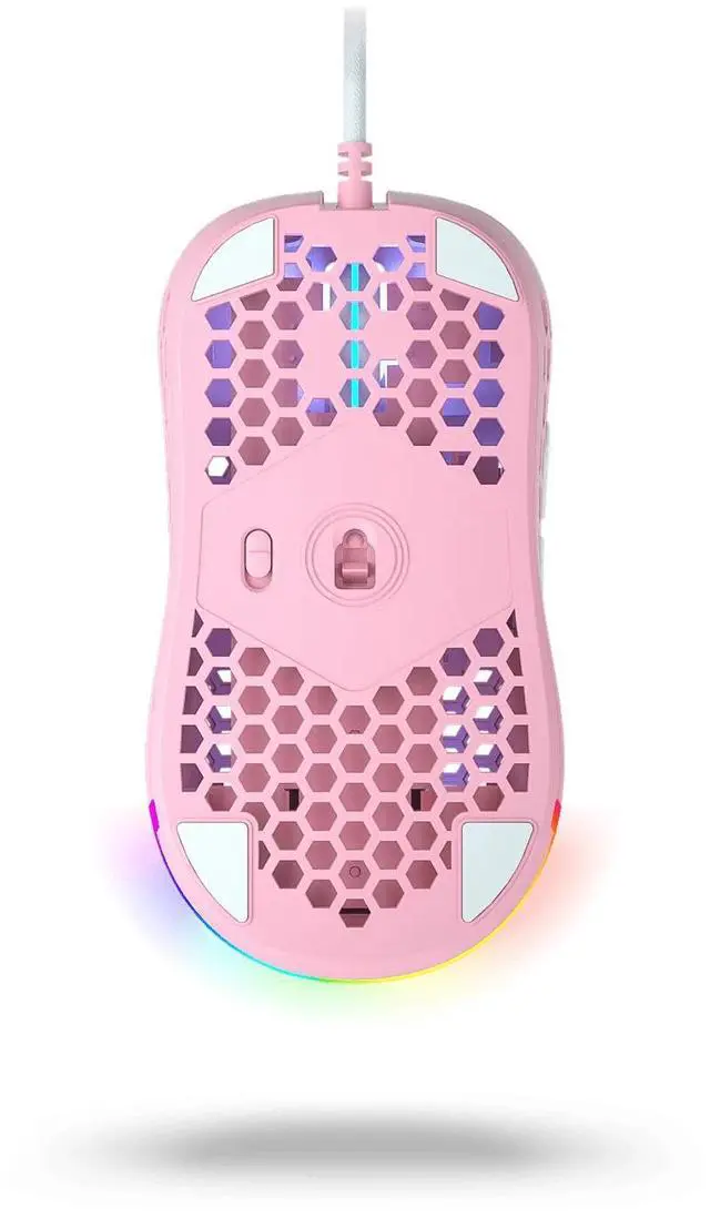 Alt view image 5 of 7 - Belle Delphine X Ghost M1 UltraLight Gaming Mouse - Kitty Pink