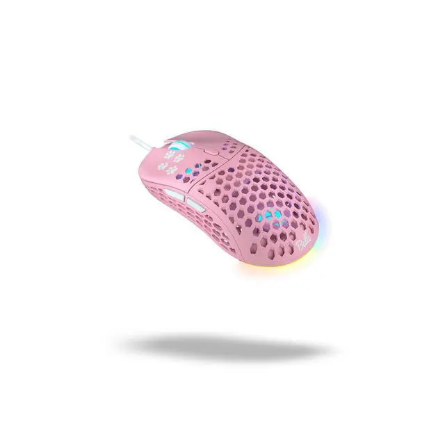 Alt view image 2 of 7 - Belle Delphine X Ghost M1 UltraLight Gaming Mouse - Kitty Pink
