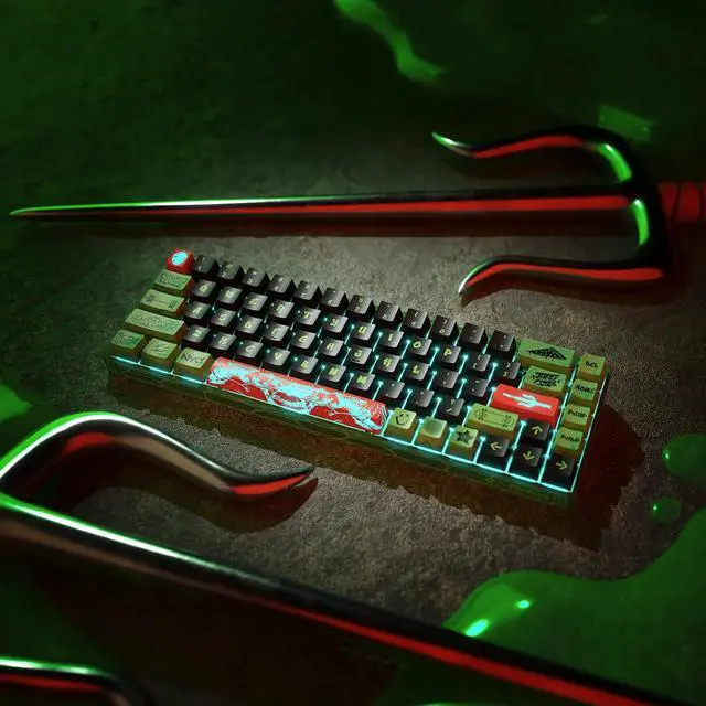 Alt view image 6 of 7 - Banshee K68 Magnetic Switch Keyboard - Teenage Mutant Ninja Turtles (4 Colors in 1)