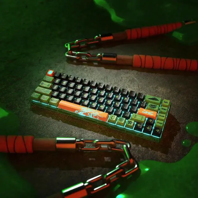 Alt view image 5 of 7 - Banshee K68 Magnetic Switch Keyboard - Teenage Mutant Ninja Turtles (4 Colors in 1)