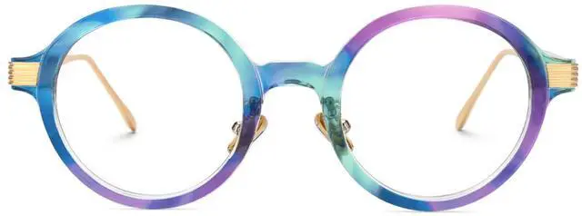 Alt view image 2 of 5 - VOOGLAM Blue Light Glasses for Women Round Gaming Glasses Anti Eyestrain Dry Eyes UV Computer Phone TV Eyewear Fashion Dylan Multicolor GJGT000174-06 Trend