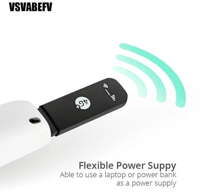Alt view image 3 of 5 - VSVABEFV 4G LTE USB módem WiFi Dongle Mini portátil móvil WiFi Hotspot Router con ranura para tarjeta SIM y ranura para tarjeta TF, funciona con B1/B2/B4/B5/B12/B17/B25/B28/B66 Versión EE.UU