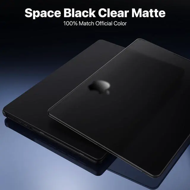 Alt view image 5 of 5 - Macaset for MacBook Pro 14 inch Case M4 2025 2024-2021 M3 M2 M1 Pro/Max [100% Original Space Black] [Corner Protective] Clear Matte Hard Shell Cover Laptop A3401 A3185 A3112 A2992 A2918 A2779 A2442