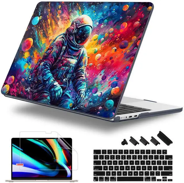 Alt view image 2 of 5 - Lepeoac for MacBook Air 13.6 inch Case M4 M3 M2 2025 2024-2022 Release Model A3240 A3113 A2681, Sturdy Plastic Hard Shell Case for MacBook Air M2 13 inch with Touch ID, Astronaut